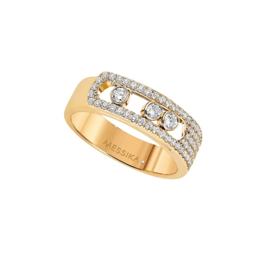 Jewelry Messika | Messika Move Noa 18K Yellow Gold Pave Diamond Ring ...